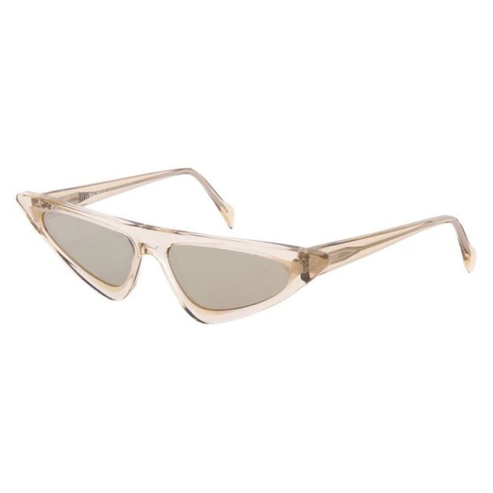 New Andy Wolf Alexandria Cat Eye mirrored sunglasses lite beige/gold w/box
